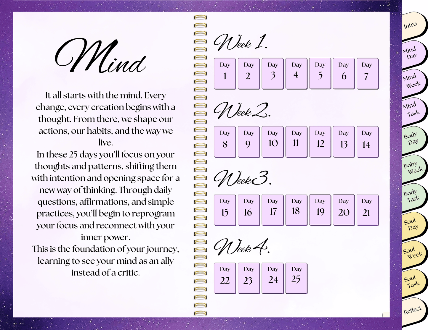 ✨ 75 Day Mind • Body • Soul Digital Journal