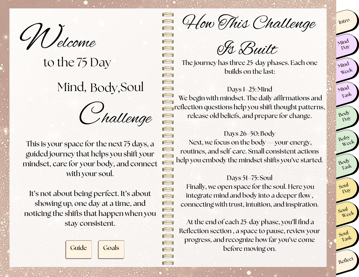 ✨ 75 Day Mind • Body • Soul Digital Journal